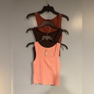 SKIMS Cotton Rib 3-Tank Set Halite Multi.